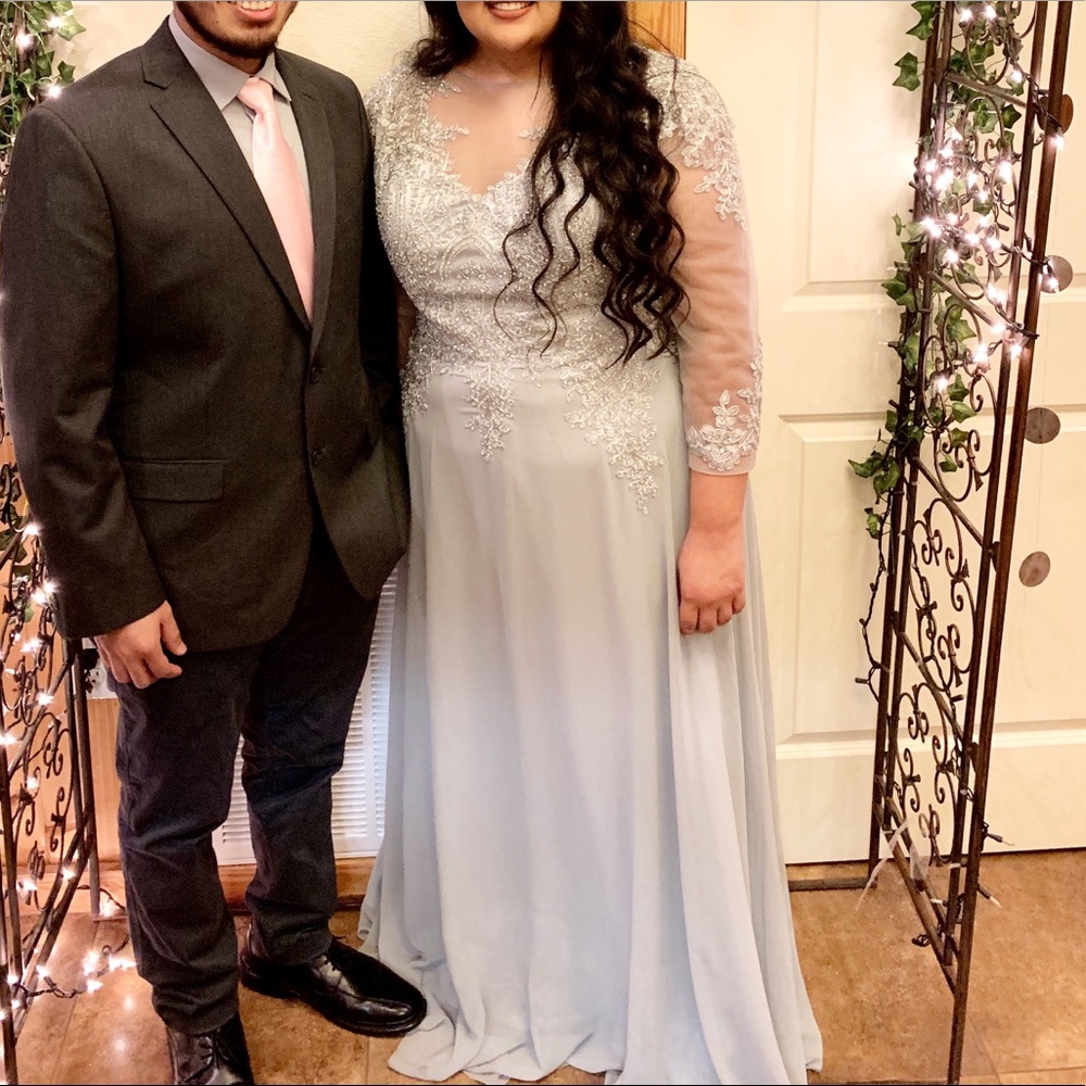Silver beaded dress